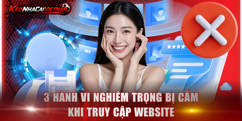 3 hành vi nghiêm trọng bị cấm khi truy cập website