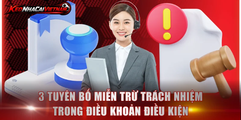 3 tuyên bố miễn trừ trách nhiệm trong điều khoản điều kiện