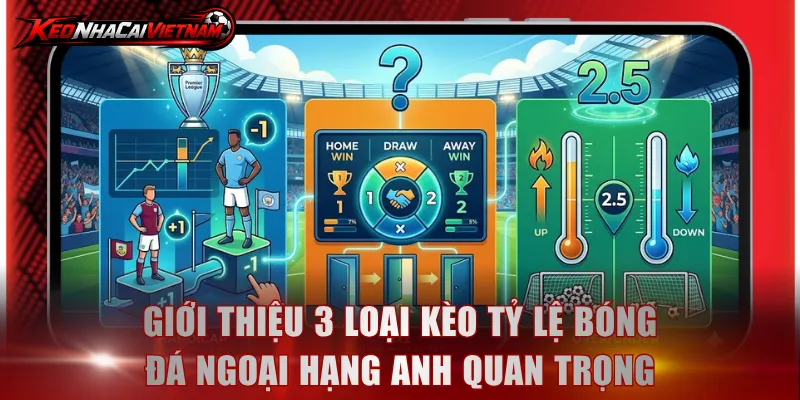 Giới thiệu 3 loại kèo tỷ lệ bóng đá Ngoại hạng Anh quan trọng