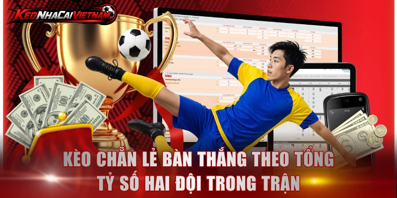 Kèo chẵn lẻ bàn thắng theo tổng tỷ số hai đội trong trận