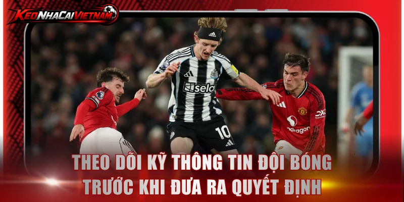 Theo dõi kỹ thông tin đội bóng trước khi đưa ra quyết định